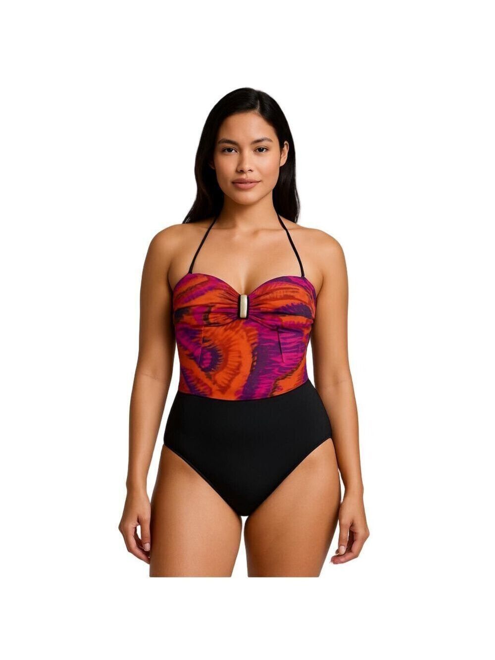 BLEU ROD BEATTIE BANDEAU ONE PC SWIMSUIT SZ 6